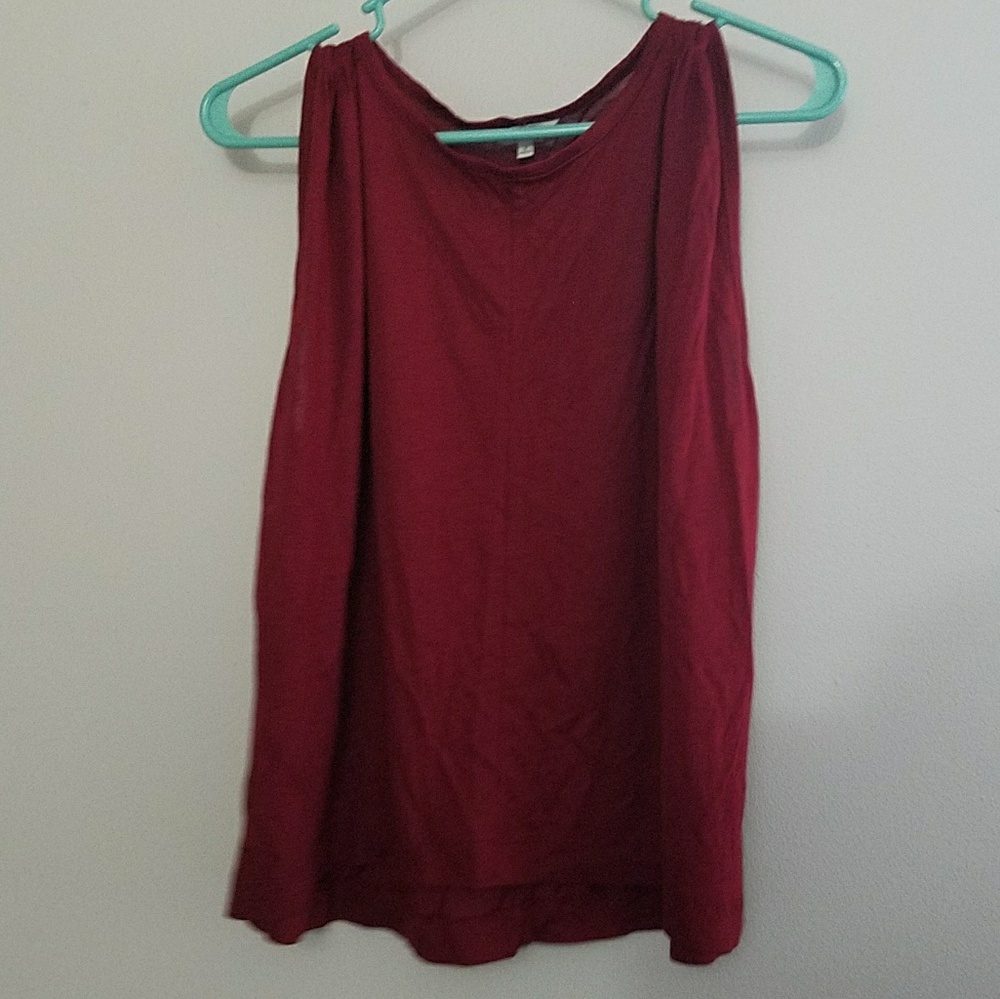 💋MADEWELL Gorgeous Burgundy Sleeveless Blouse - Picture 5 of 5